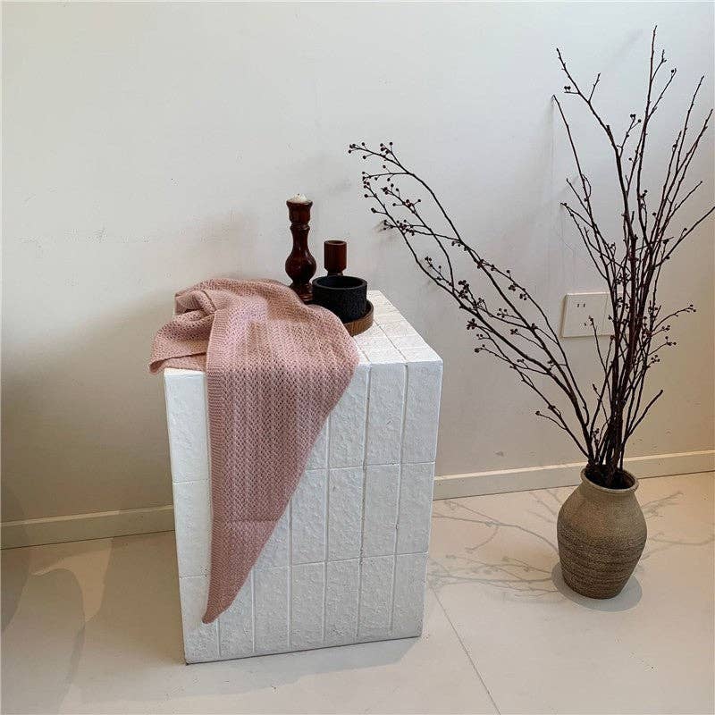 MoodGold – wholesale Scarf – Women's – Thin Hollow Knit Triangle Scarf4