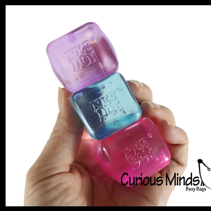 Curious Minds Toys - Wholesale Fidget Toy - Kids - 1 NeeDoh Teenie Nice Ice Cube Baby Ice Sugar Ball - Thick Gl