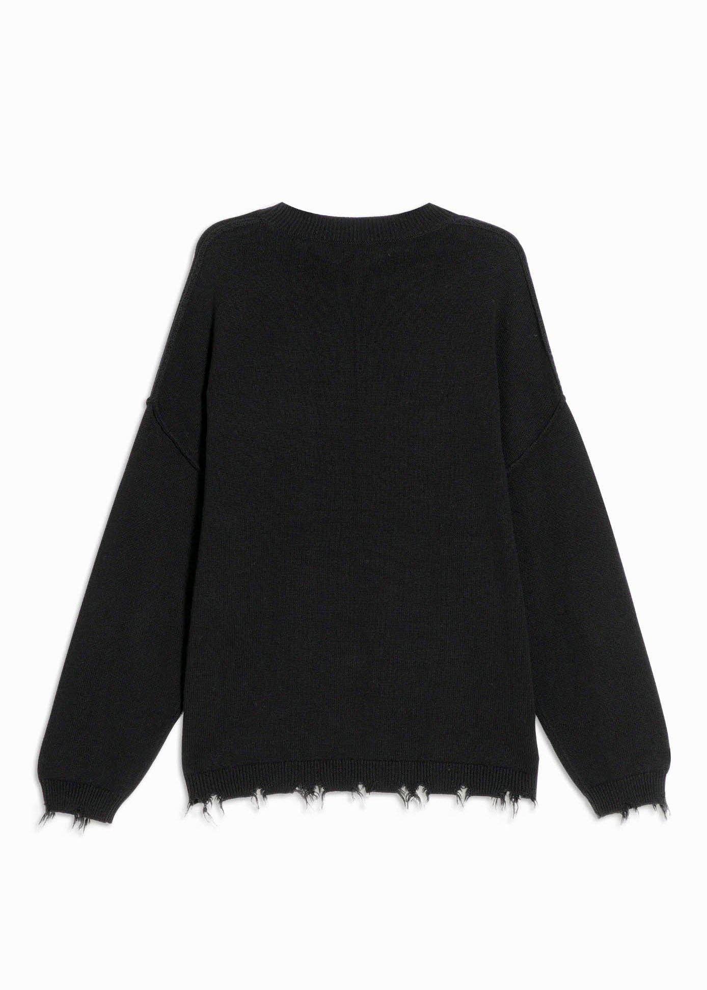 Robin K - Wholesale Sweatshirt - Men's - Konus Men's Oversize Sweater in Black1