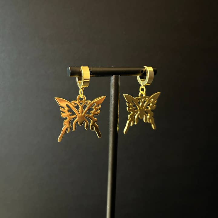 DIPHDA - Wholesale Dangle Earrings - Mariah Butterfly Earrings in Gold | DIPHDA1