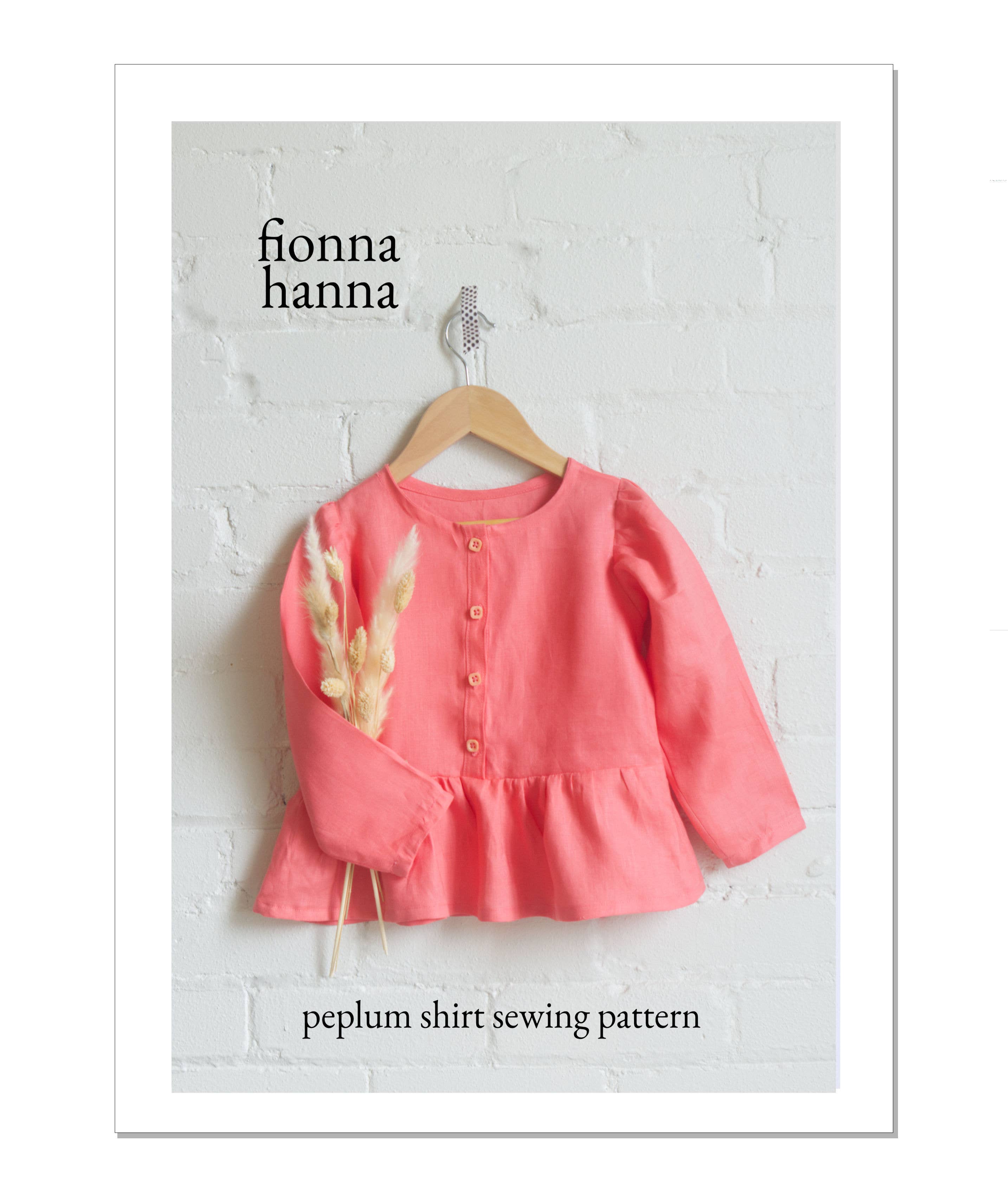 Fionna Hanna – wholesale Craft sewing kit – Peplum Shirt Sewing Pattern for Kids