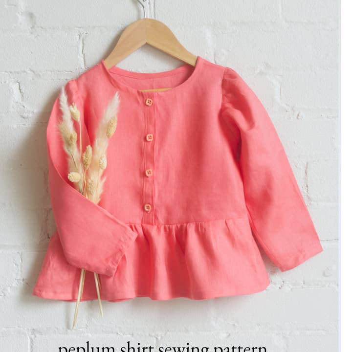 Fionna Hanna – wholesale Craft sewing kit – Peplum Shirt Sewing Pattern for Kids0