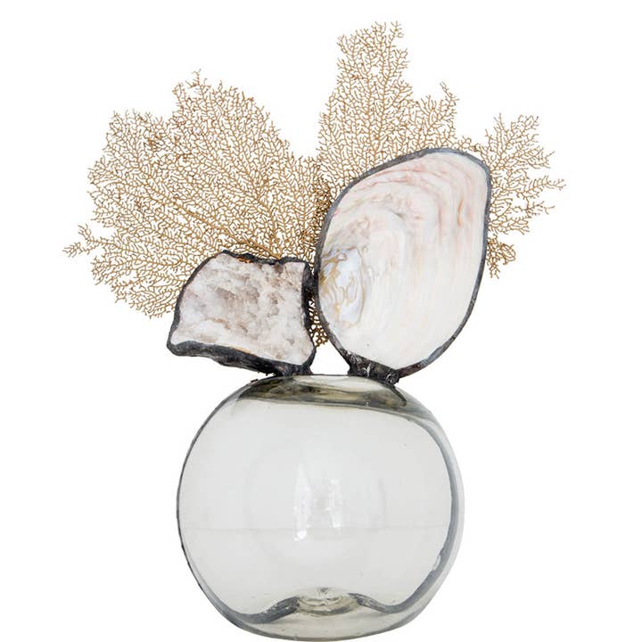 Clam Geode Seafan Float - (Medium) for wholesale by Jamie Dietrich Designs