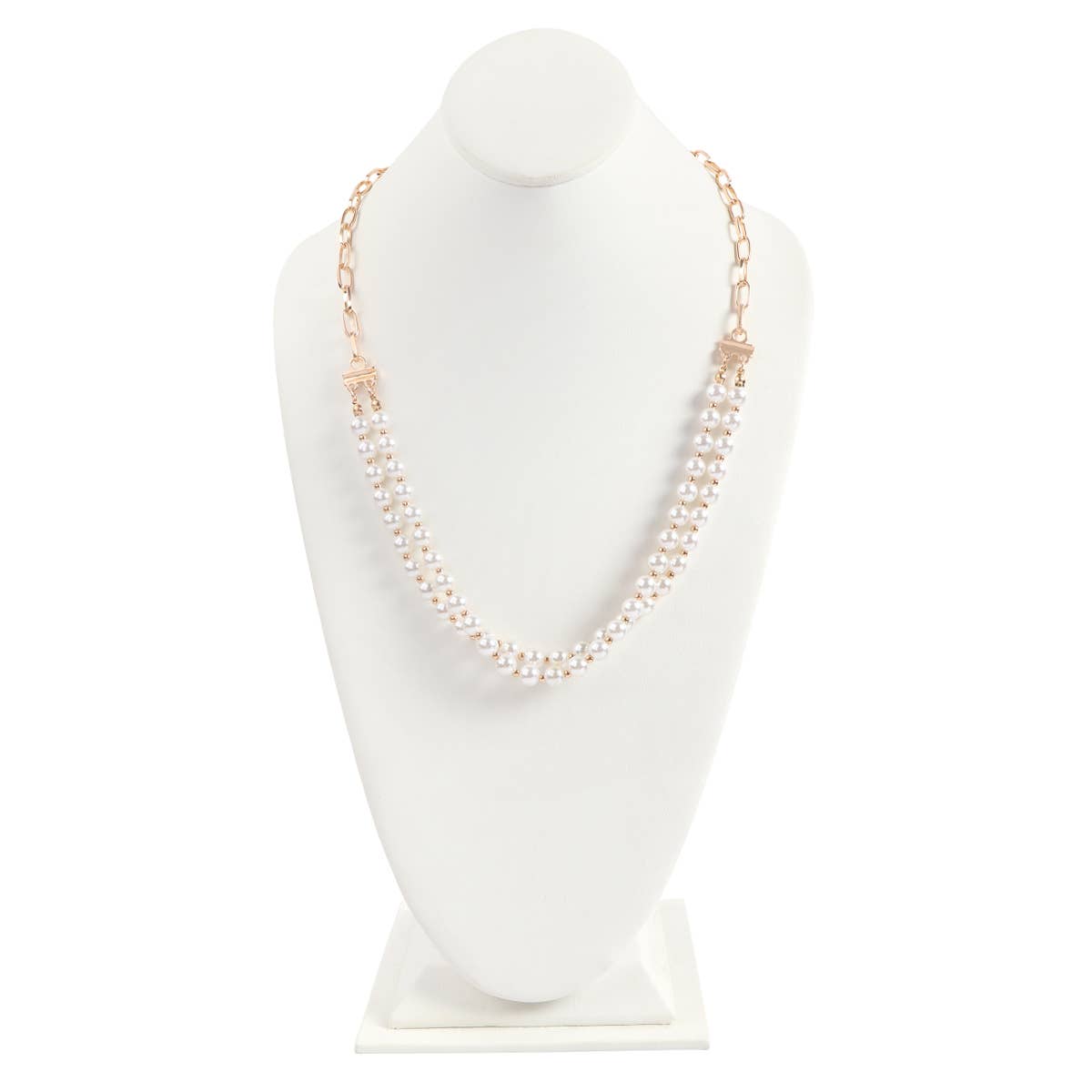 MYS Wholesale Inc - Wholesale Link & Chain Necklace - Cross Body Chain Layered Pearl Chain Necklace2