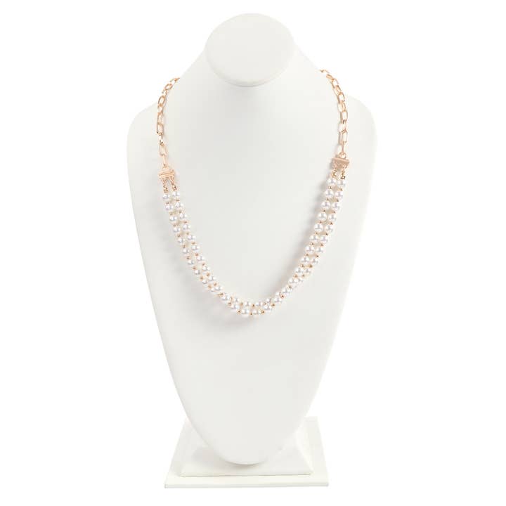 MYS Wholesale Inc - Wholesale Link & Chain Necklace - Cross Body Chain Layered Pearl Chain Necklace2