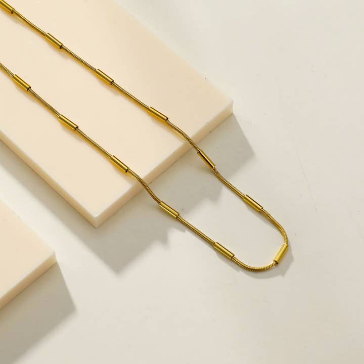 CYRILLIA Tubular Beaded Chain Necklace for wholesale by HACKNEY NINE