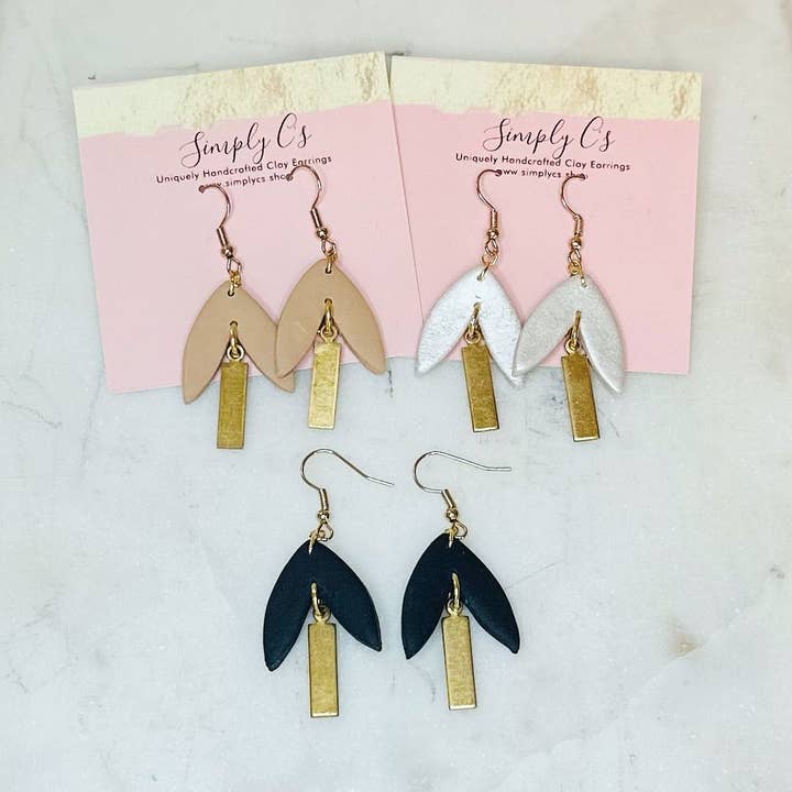 Gabby - Boucle d'oreille en pâte polymère pour la vente par Simply C's