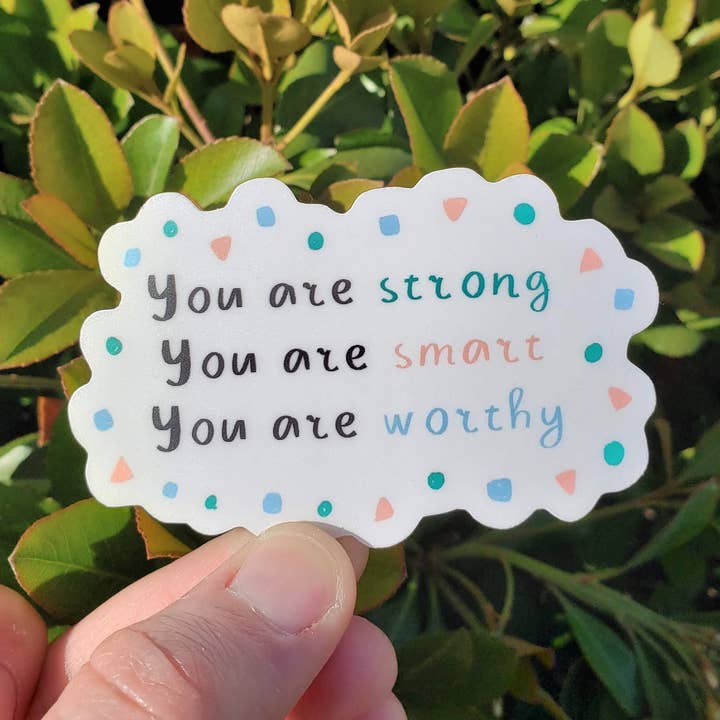 Positive bekræftelser klistermærke for engroshandel hos Spare Room Design Co.