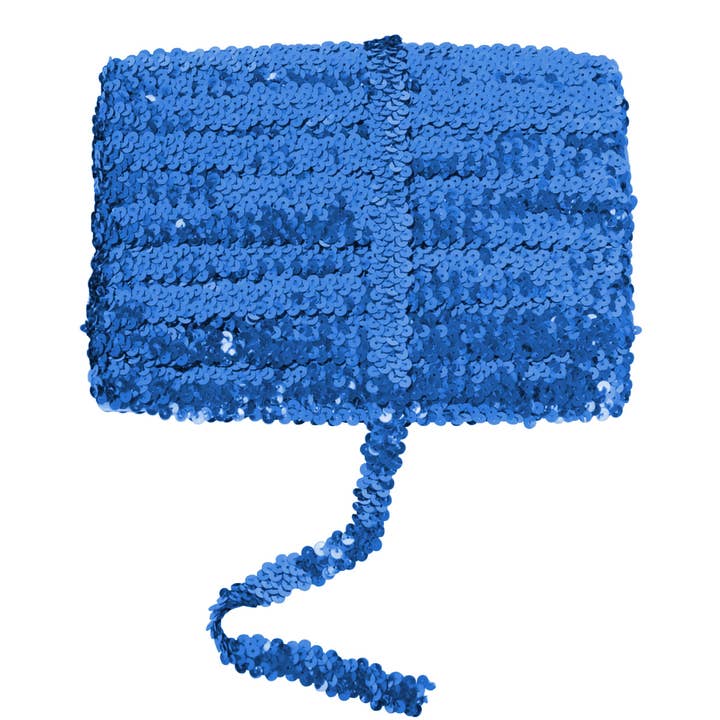 AK Brand - Wholesale Ribbon – Gift wrapping - Elastic Sequin Trim 0.8 Inch Glitter Paillette Ribbon50