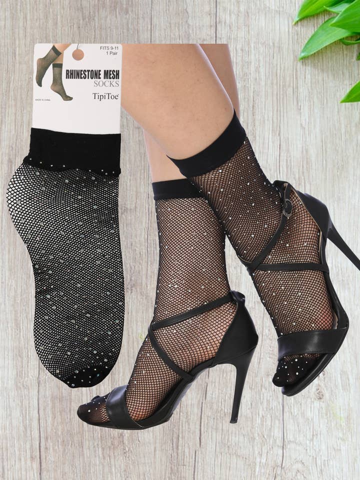 Women's Tipi Toe Black Mesh Fishnet Socks and other Purchase Wholesale mesh socks. Free Returns & Net 60 Terms on Faire trending on Faire.