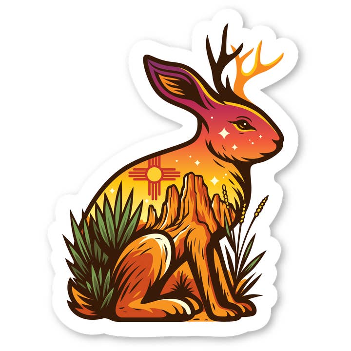 Desk Ornament - New Mexico Jackalope for wholesale by Morris Magnets