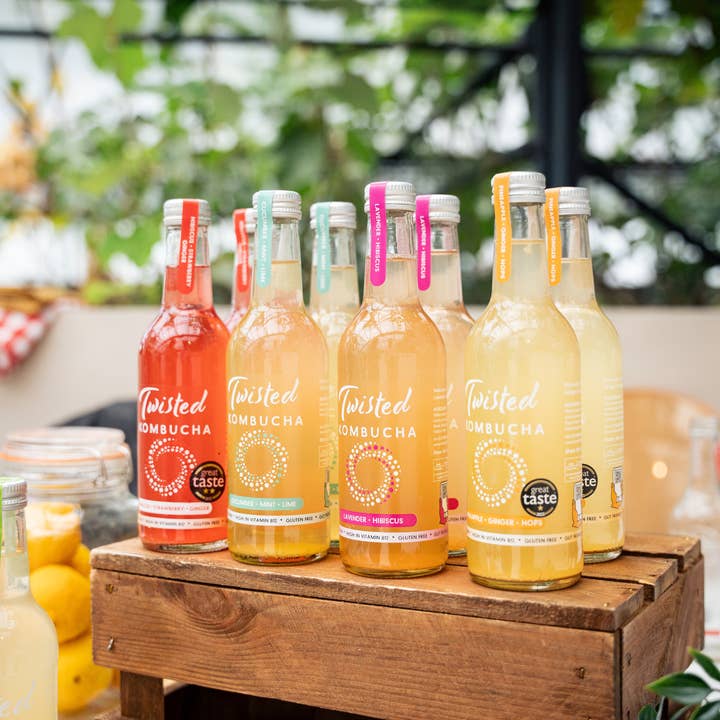 Twisted Kombucha – wholesale Kombucha – Twisted Kombucha - Jordgubbe, Hibiskus & Ingefära