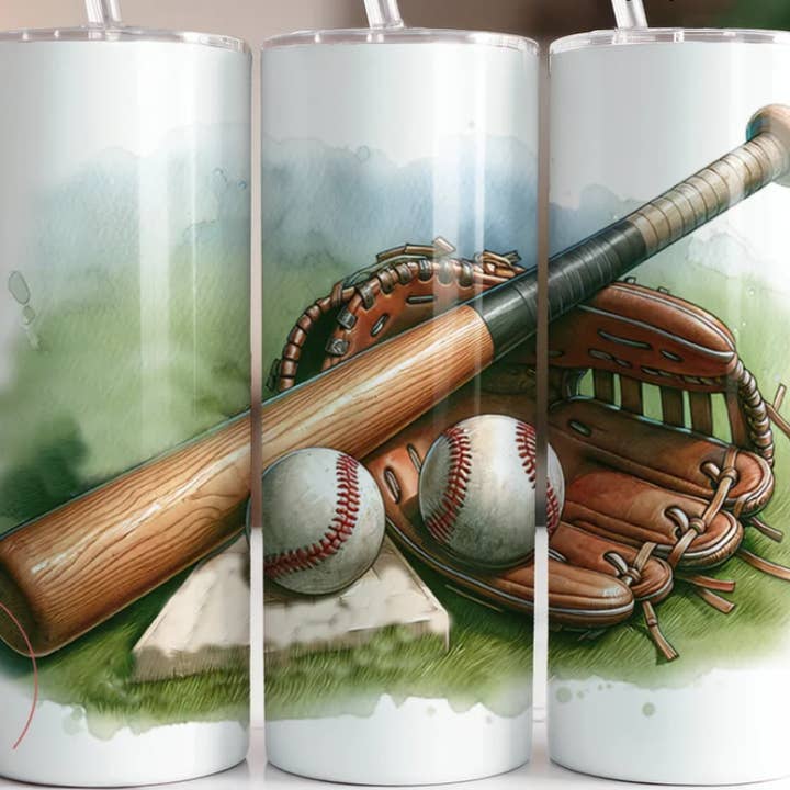Baseball Bat and Glove | Tumbler for wholesale by Designs by Robyn
