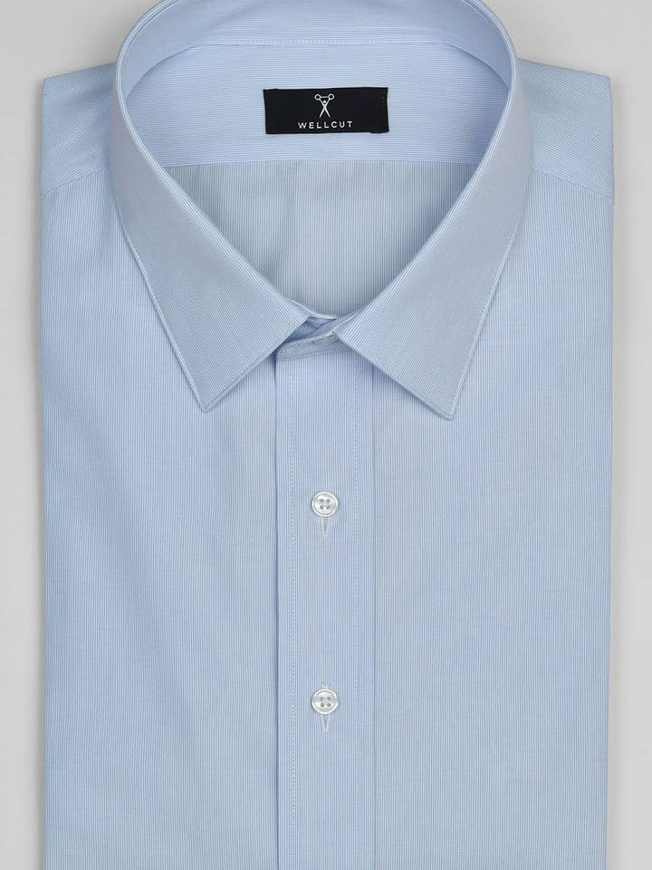 The Brian, Blue Hairline Stripe for wholesale by Well-Cut