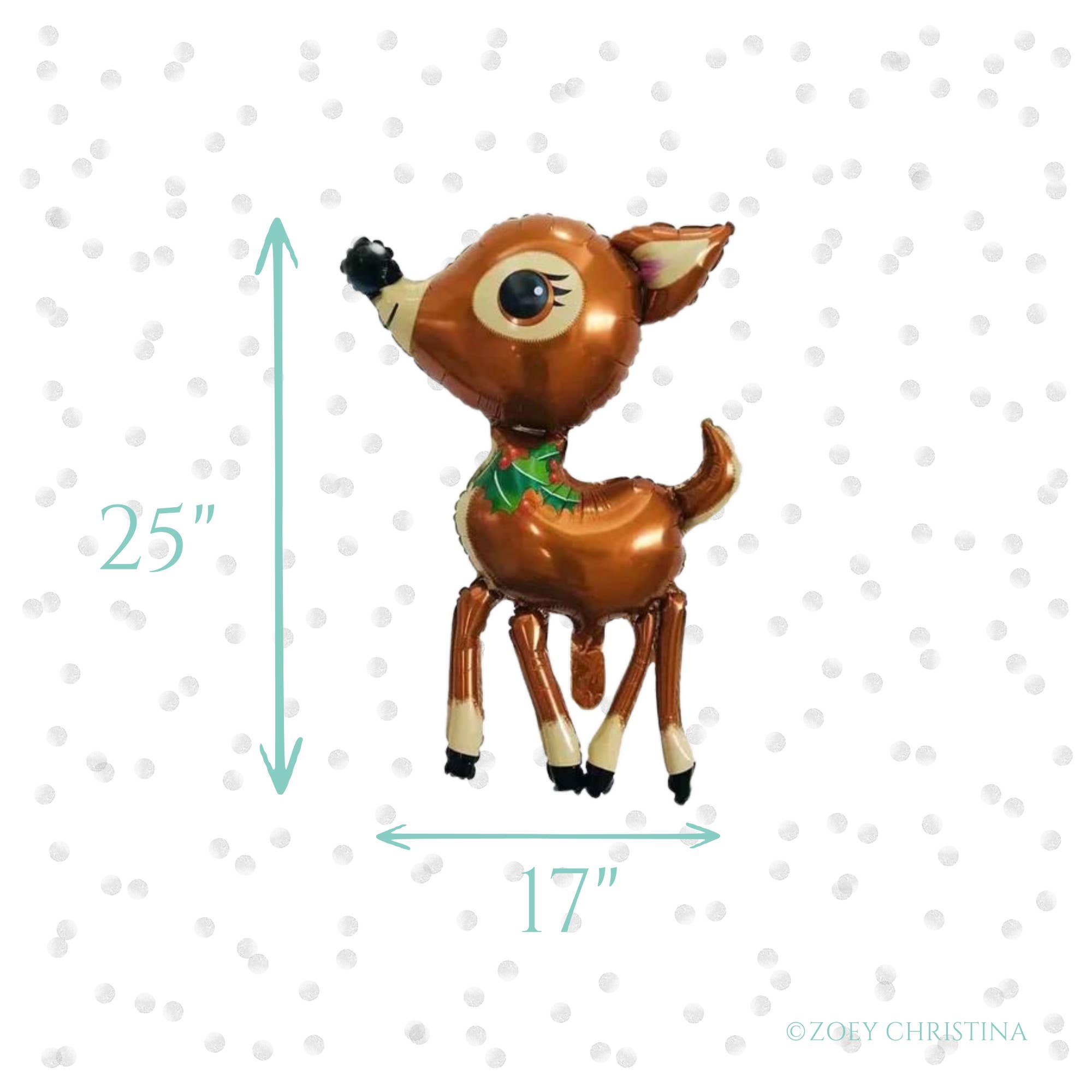 Zoey Christina - Wholesale Balloon - Reindeer Foil Balloon – Christmas, Holiday Party 25"3