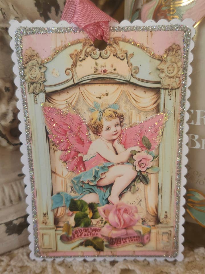 Gift Tag Cherub Cupid for wholesale by Little Heart Designs