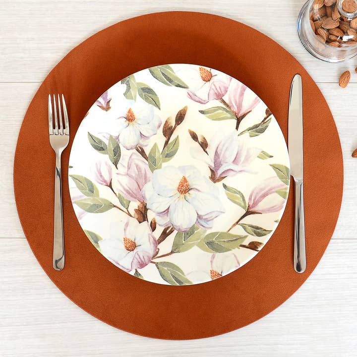 Decotoma – Individuais por atacado – Conjunto de 4 jogos americanos redondos de veludo COTE5