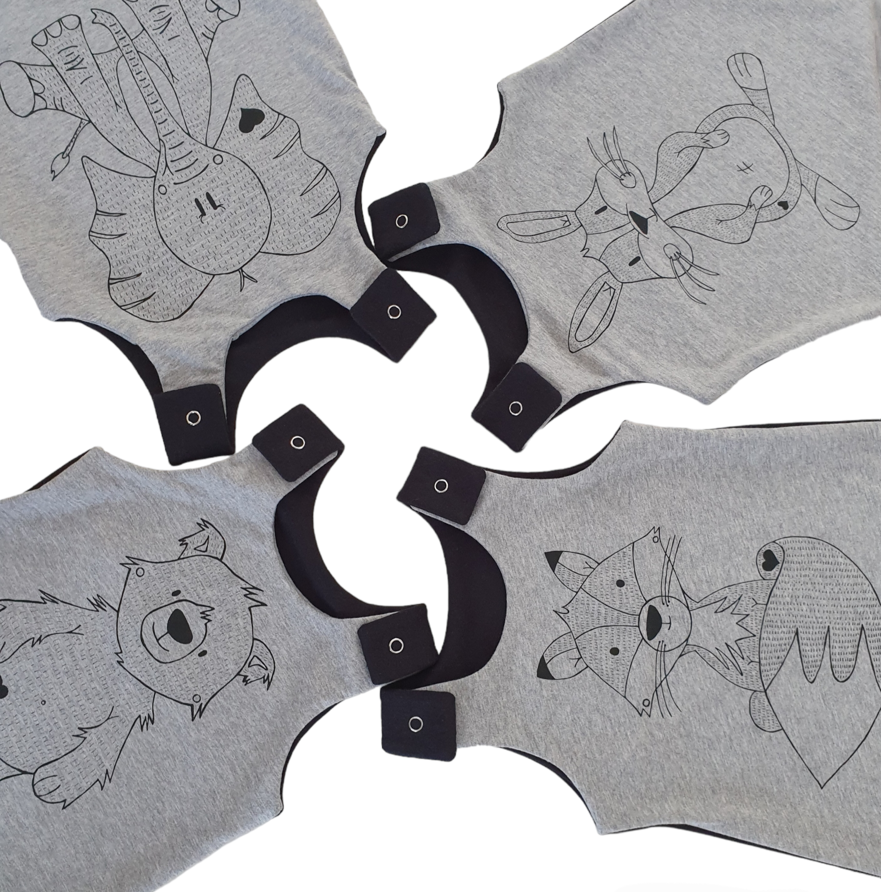 Cotton Hill Lane - Wholesale Jumpsuit - Baby - Bear screen printed organic cotton jersey romper4