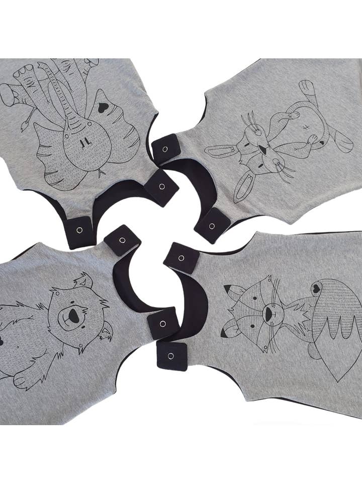 Cotton Hill Lane - Wholesale Jumpsuit - Baby - Bear screen printed organic cotton jersey romper4