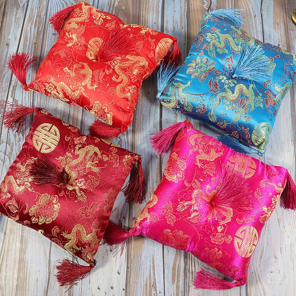 Natures Artifacts Inc - Wholesale Meditation Supplies - Small Square Tibet Silk Pillow | Square Tibet Silk Pillows1