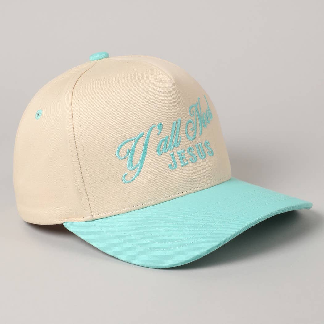 Fashion City - Wholesale Trucker Hat - Unisex - Y'all Need Jesus Lettering Embroidered Trucker Hat15