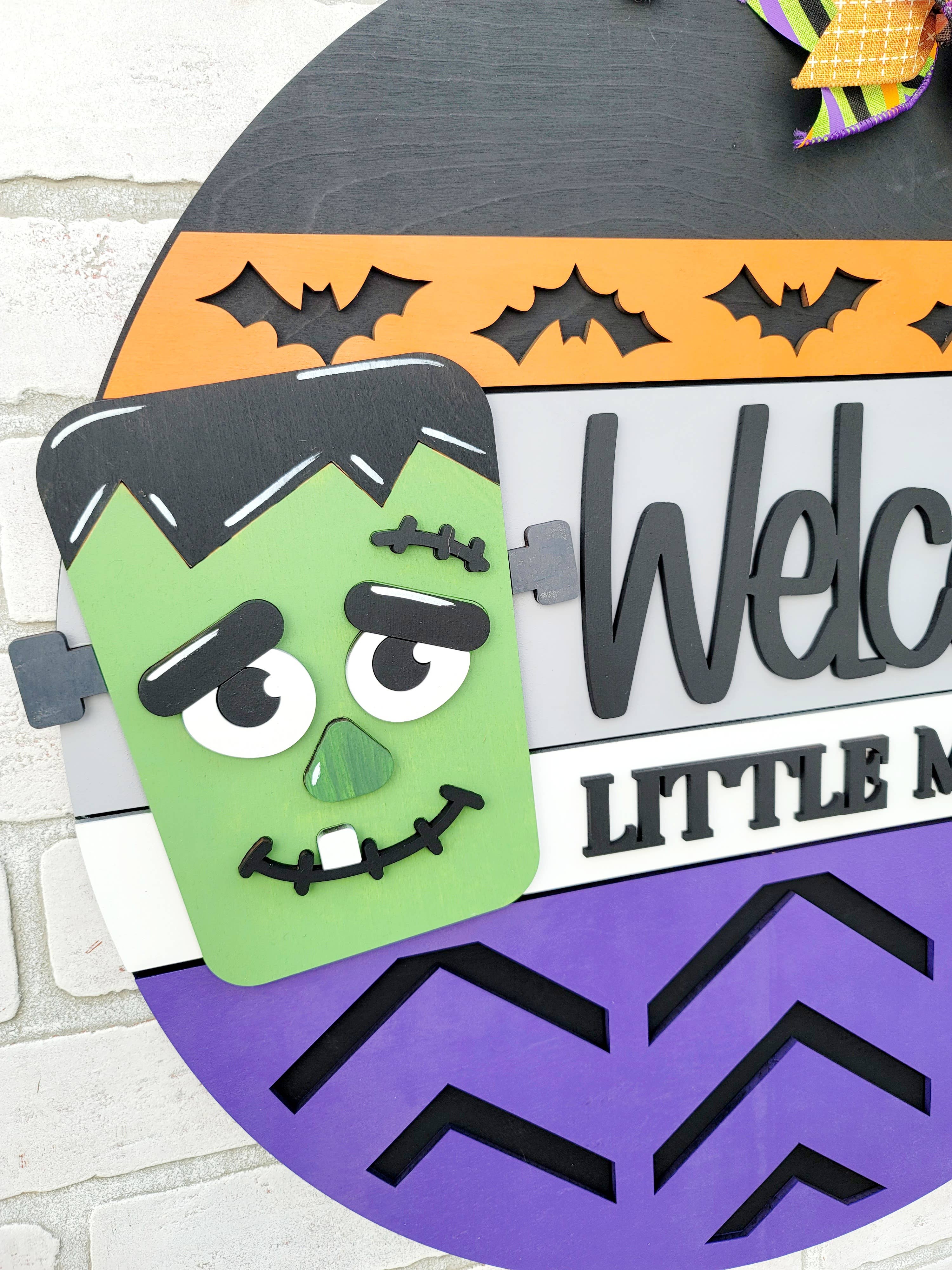 Teal Moon Creations - Wholesale DIY Craft Kit - DIY Welcome Little Monsters Door Hanger2