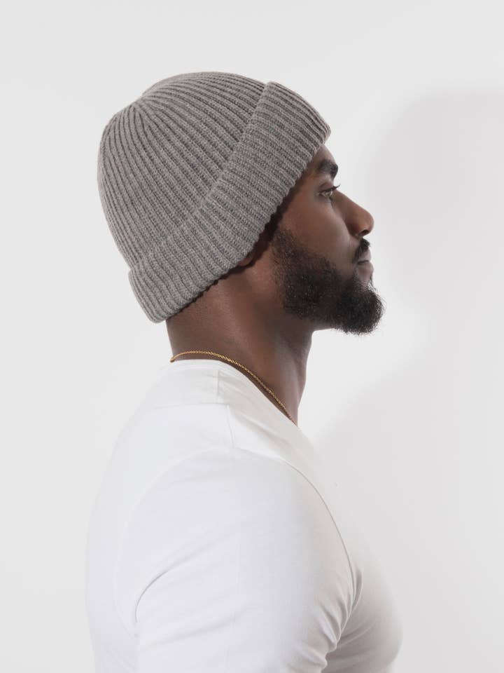 Soft Grey Satin Lined Beanie for wholesale by Black Sunrise