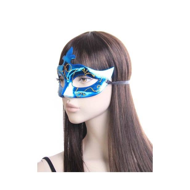 Inca UK – wholesale Costume – Unisex – Metallic Masquerade Mask With Glitter Detail1