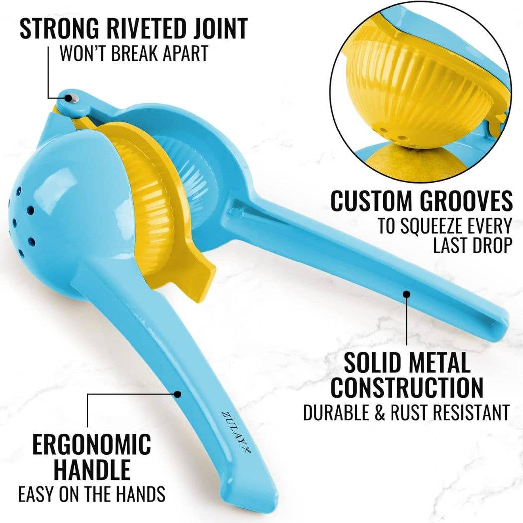 Zulay Kitchen - Venta al por mayor Exprimidores - Exprimidor de limón y lima 2 en 1 de metal, exprimidor manual28