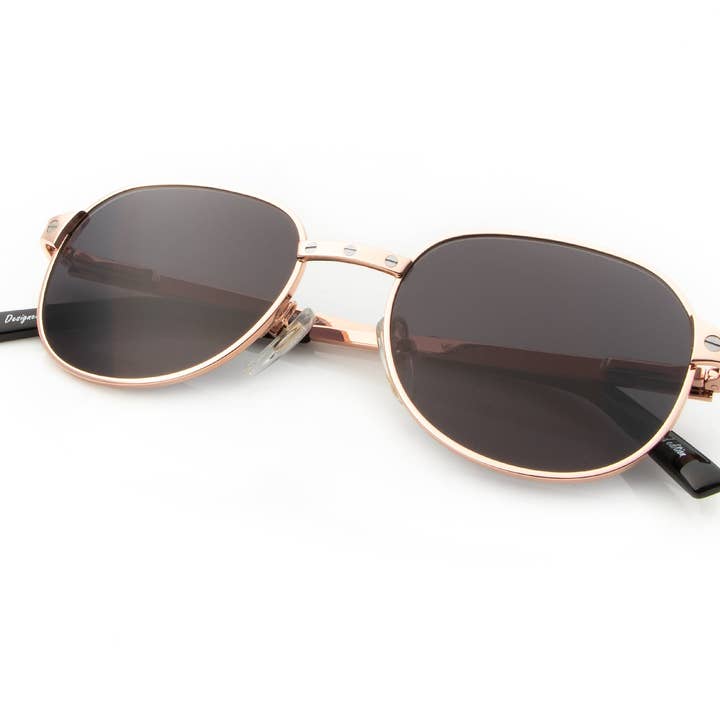 Colección Love: Detroit Player 2 oro rosa de 24 quilates (negro azabache) para venta al por mayor de Vintage Frames Company