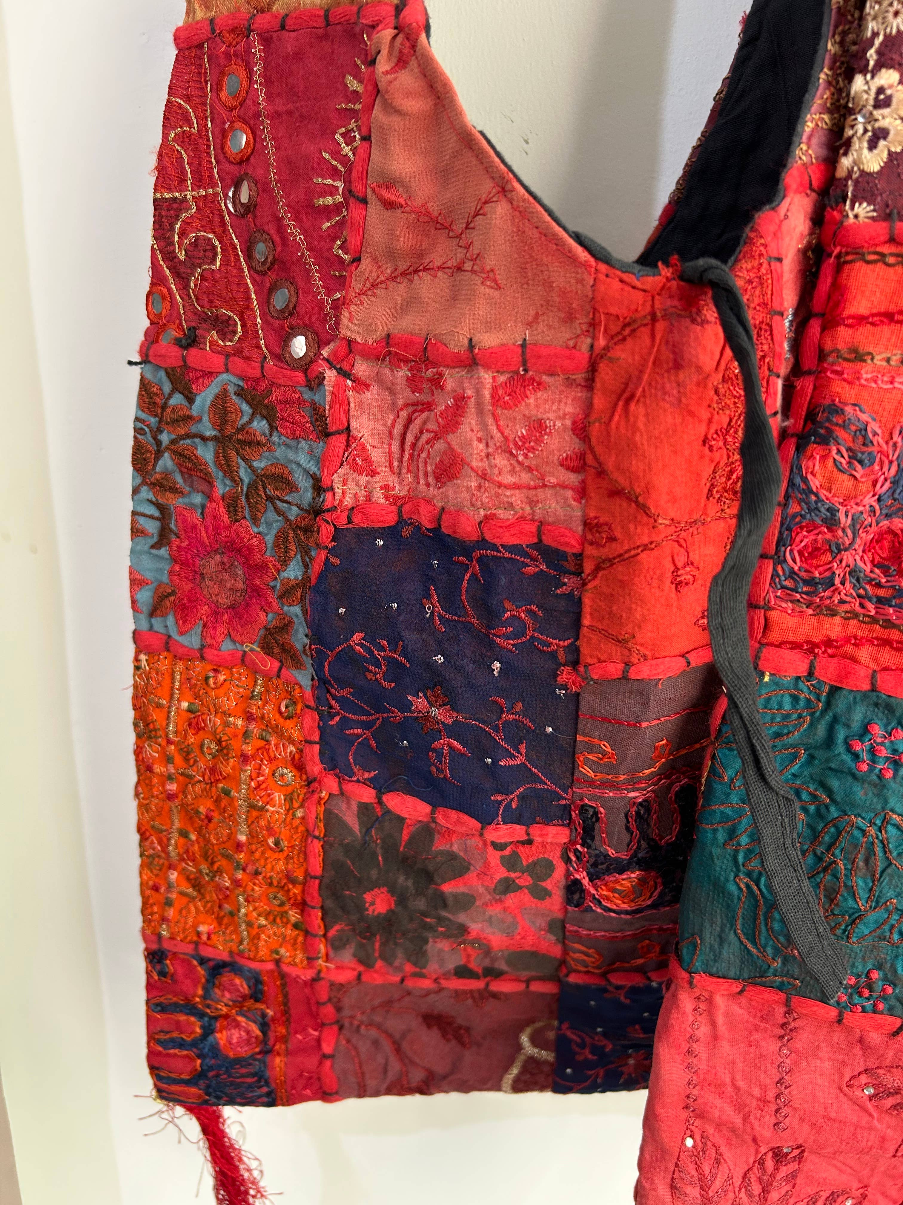 Meghcraft - Vendita all'ingrosso Borsa tote - Donna - Borsa Jhola Patchwork Vintage Indiano - Borsa a Tracolla Borsa Boho9