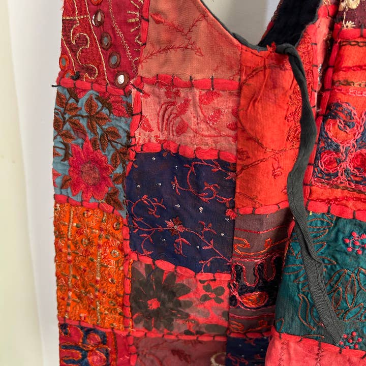 Meghcraft - Vendita all'ingrosso Borsa tote - Donna - Borsa Jhola Patchwork Vintage Indiano - Borsa a Tracolla Borsa Boho9