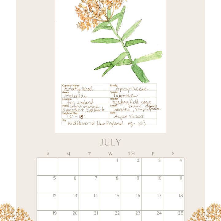 Rebekah Lowell Creative Studio - Wholesale Calendar - 2026 Wildflower Wall Calendar7
