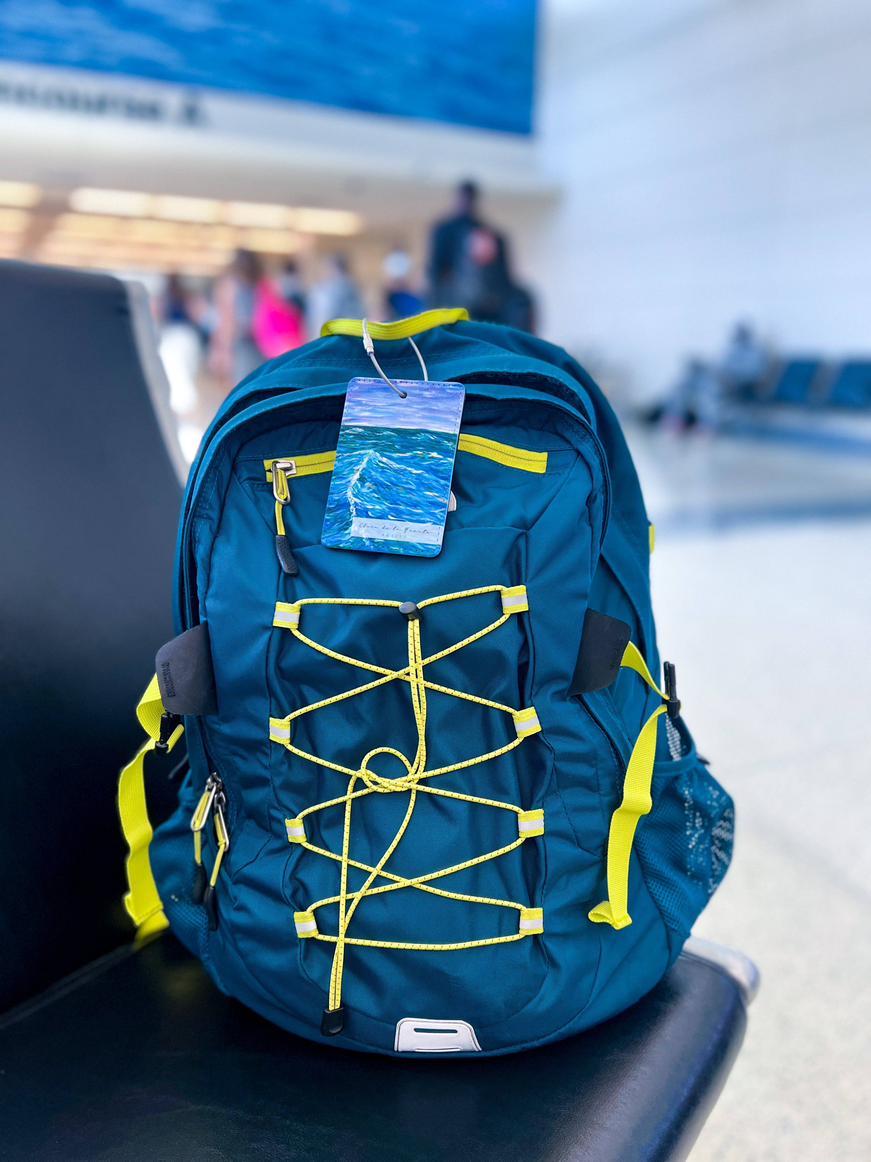 Clara de la Fuente Artist - Wholesale Luggage Tag - Colorful Sea Water Waves  Luggage Tag. Lake Michigan.Premium6