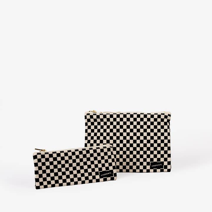 Cinqpoints – Bolsa/estojo para lápis por atacado – Estojo pequeno xadrez para lápis - presente de Natal3