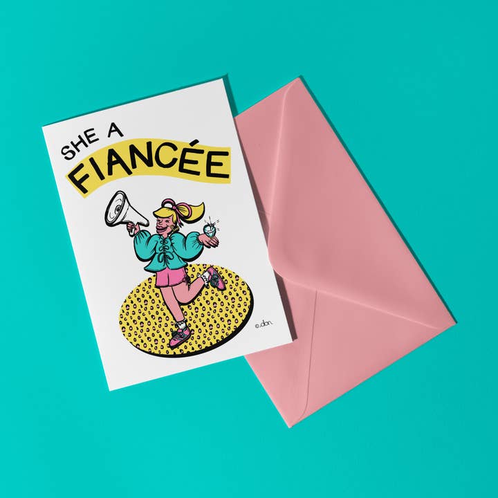 Neue Verlobte A6 Verlobungskarte für den Großhandel von Don Design