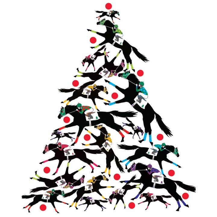 Horse Hollow Press - Wholesale Christmas Card - Horse Christmas Card / Racehorse TB / Holiday Greeting Card
5