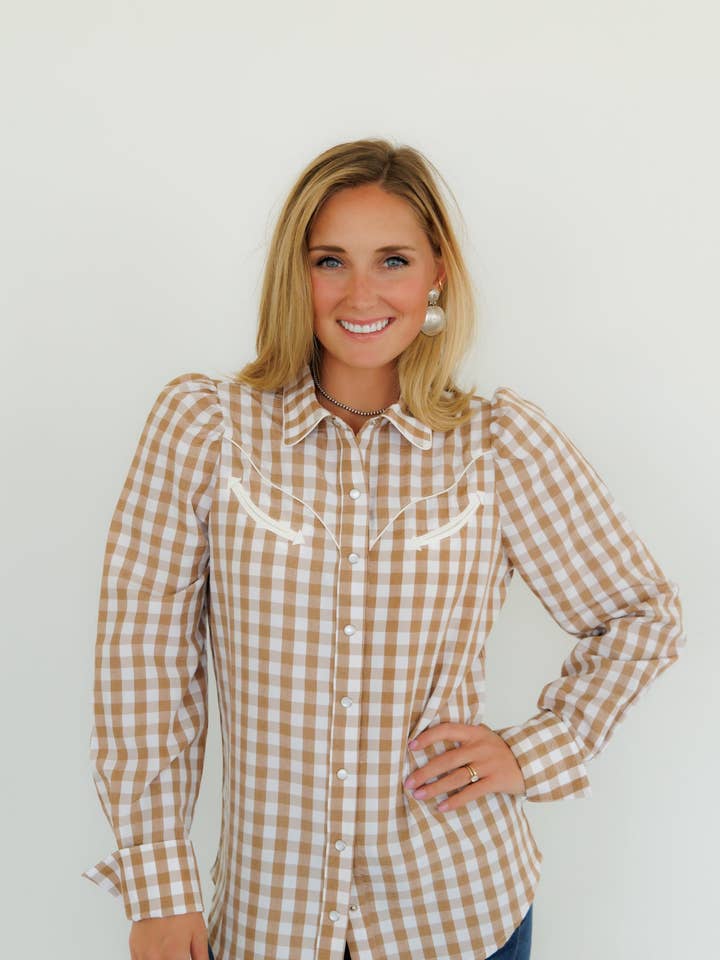 Pearl Snap, Brown Gingham Western LS HH2708 (Pack OF 7) and other Purchase Wholesale pearl snap. Free Returns & Net 60 Terms on Faire trending on Faire.