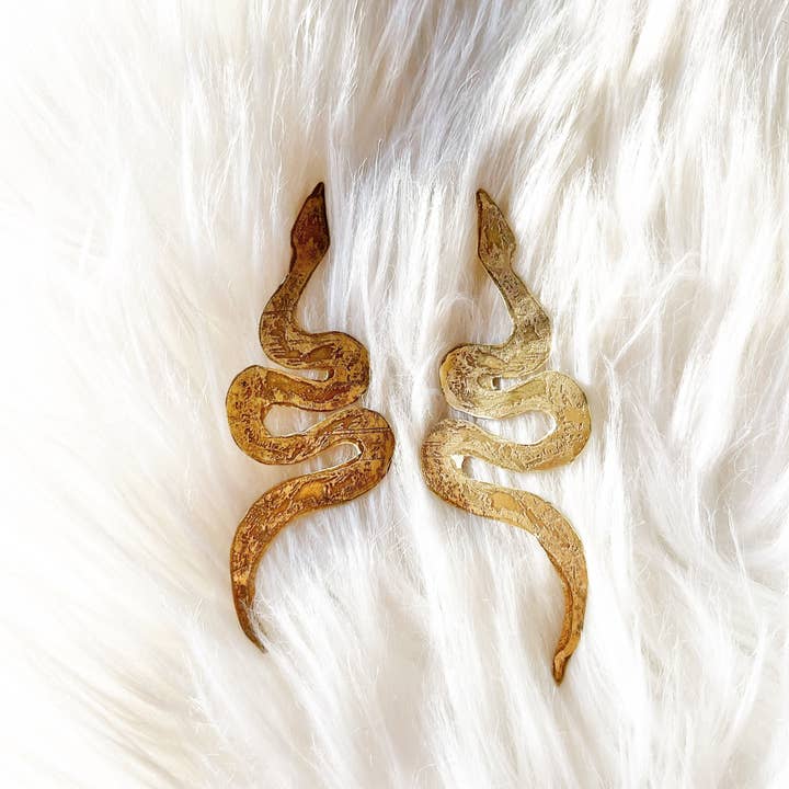 storm + stress - Wholesale Dangle Earrings - Amulets + Talismans Snake Earrings
