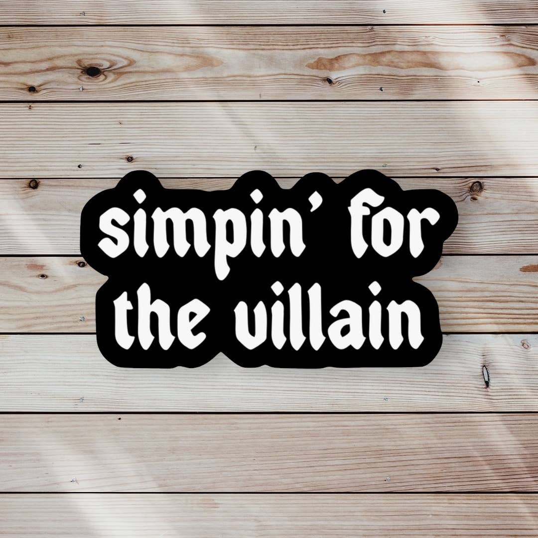 Ace the Pitmatian Co - Wholesale Sticker - Simpin for the Villain Book Sticker