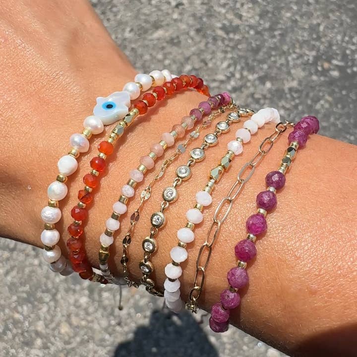 Kindred Row - Wholesale Beaded Bracelet - Moonstone Healing Gemstone Stacking Bracelet6