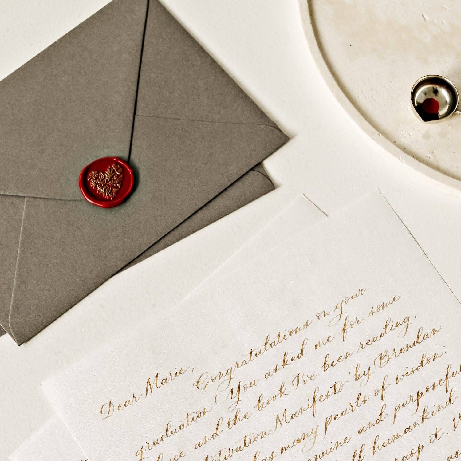 Fiona Ariva – wholesale Rubber/decorative stamp – Botanical Floral Love Heart wax seal stamp, wax seal kit or4