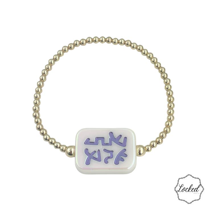 Bracelet Mahjong Vents Pourpres pour la vente par Locked by Lula 'n' Lee
