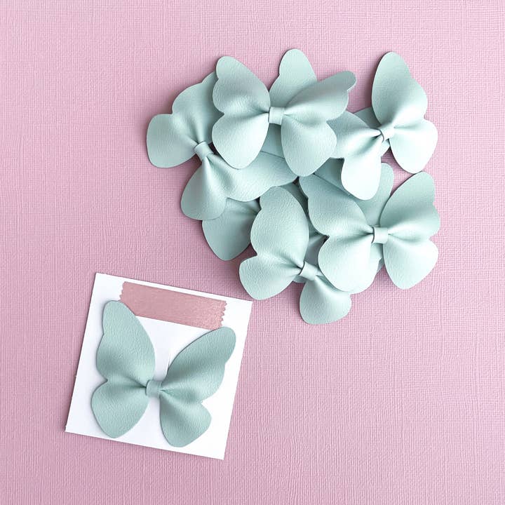 Grampo de cabelo borboleta verde menta por atacado de Sweet Tea Pie