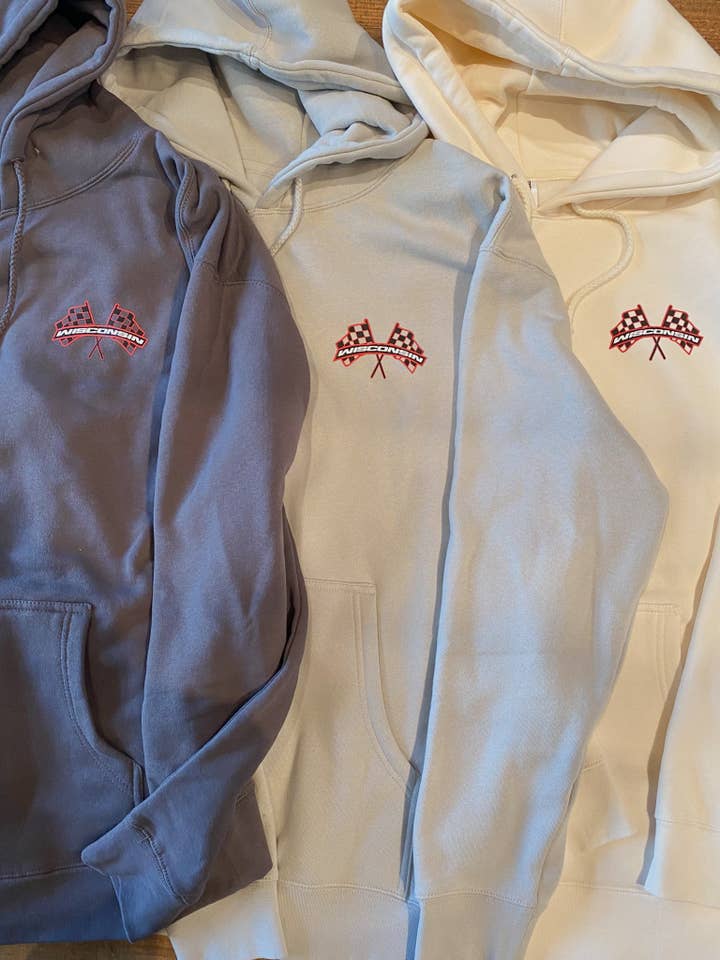 Wisconsin Race Team Hoodie for wholesale by Recess Apparel