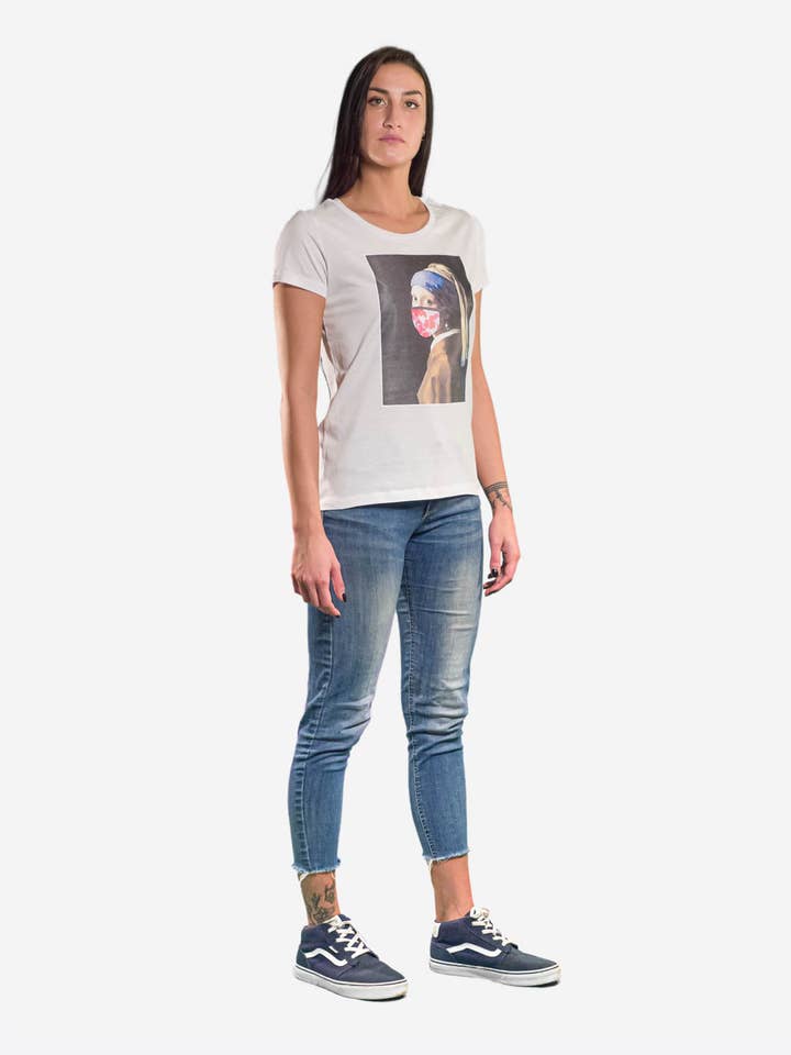 T-SHIRT MET KORTE MOUWEN VOOR DAMES 100% BIOLOGISCH KATOEN voor wholesale door Openspace