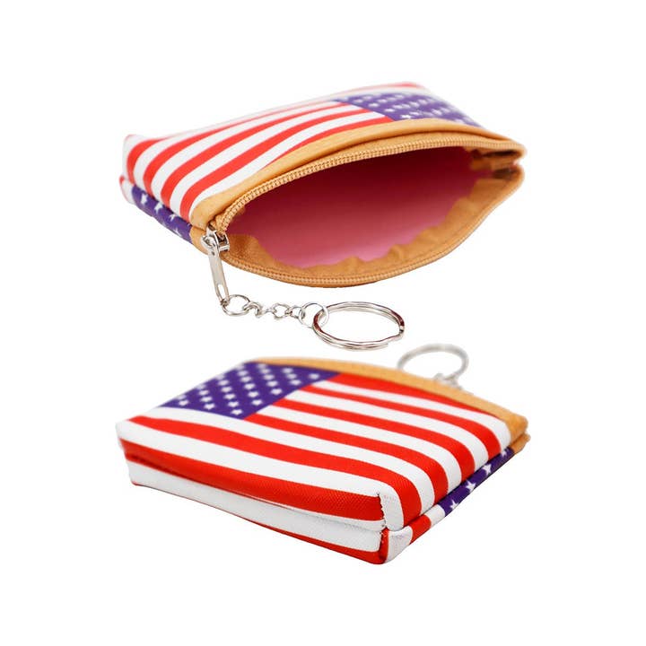 AMERIKANSK FLAGGA Amerikansk flagga PU-lädermyntväska för wholesale på Faire2