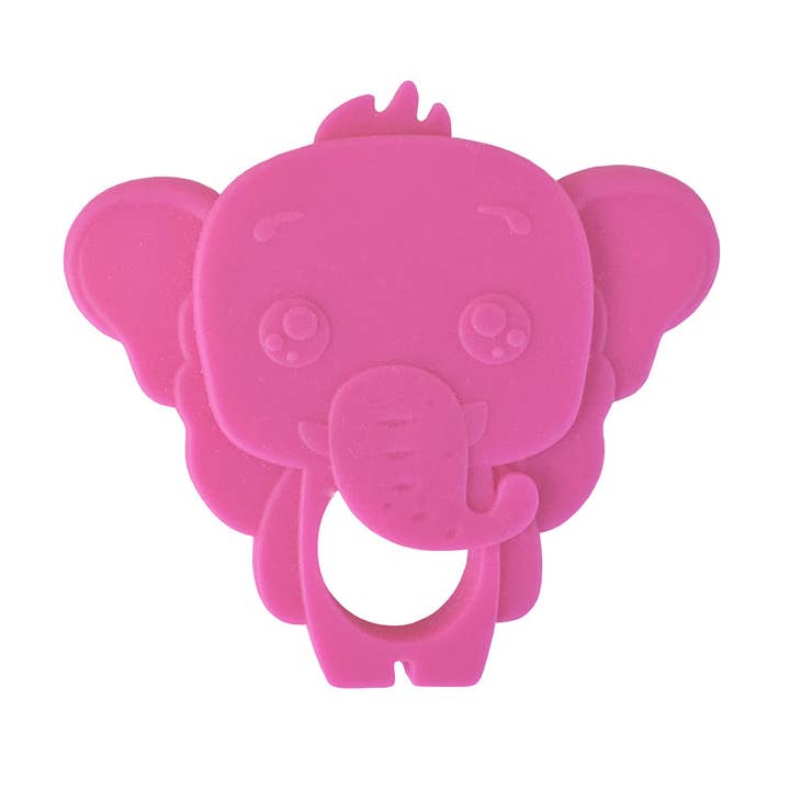 Elephant Teether Pink for wholesale by Kidkusion