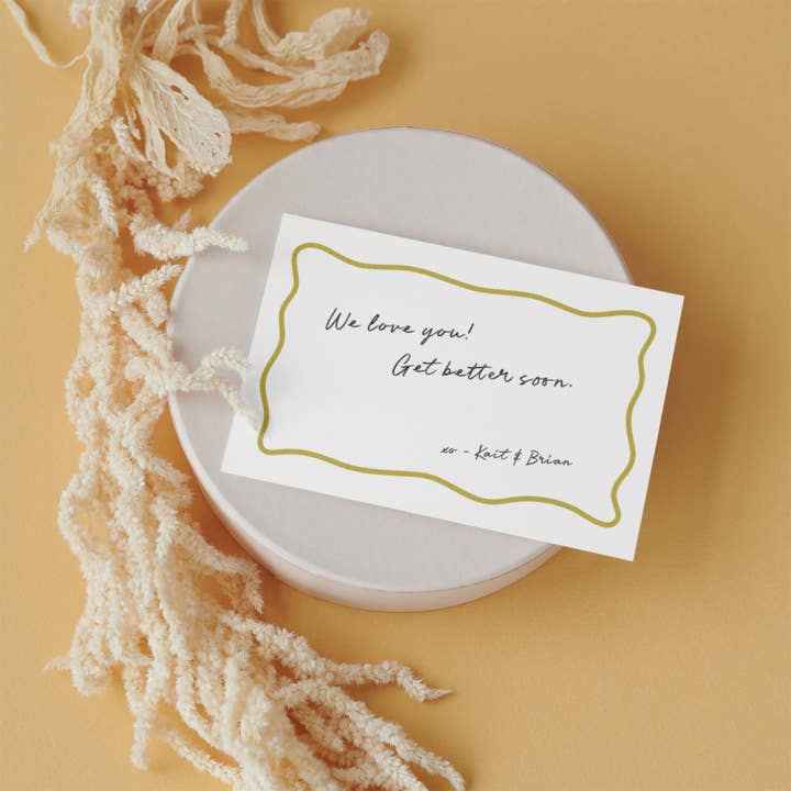 Mini-carte ou carte de fleuriste — Bordure ondulée, printemps 2024 pour la vente par Styled Supply