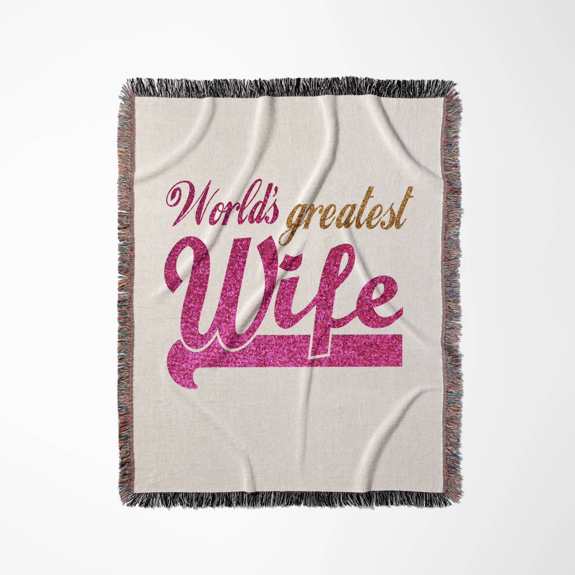 3dRose - Wholesale Throw Blanket - 3dRose, Worlds Greatest Wife - Romantic Marriage Or Wedding Gifts Anniversary For Her - Best Wife - Hot Pink, Blanket0
